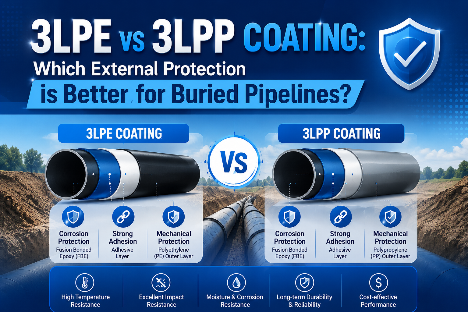 3LPE vs 3LPP Coating: Which External Protection is Better for Buried Pipelines?
