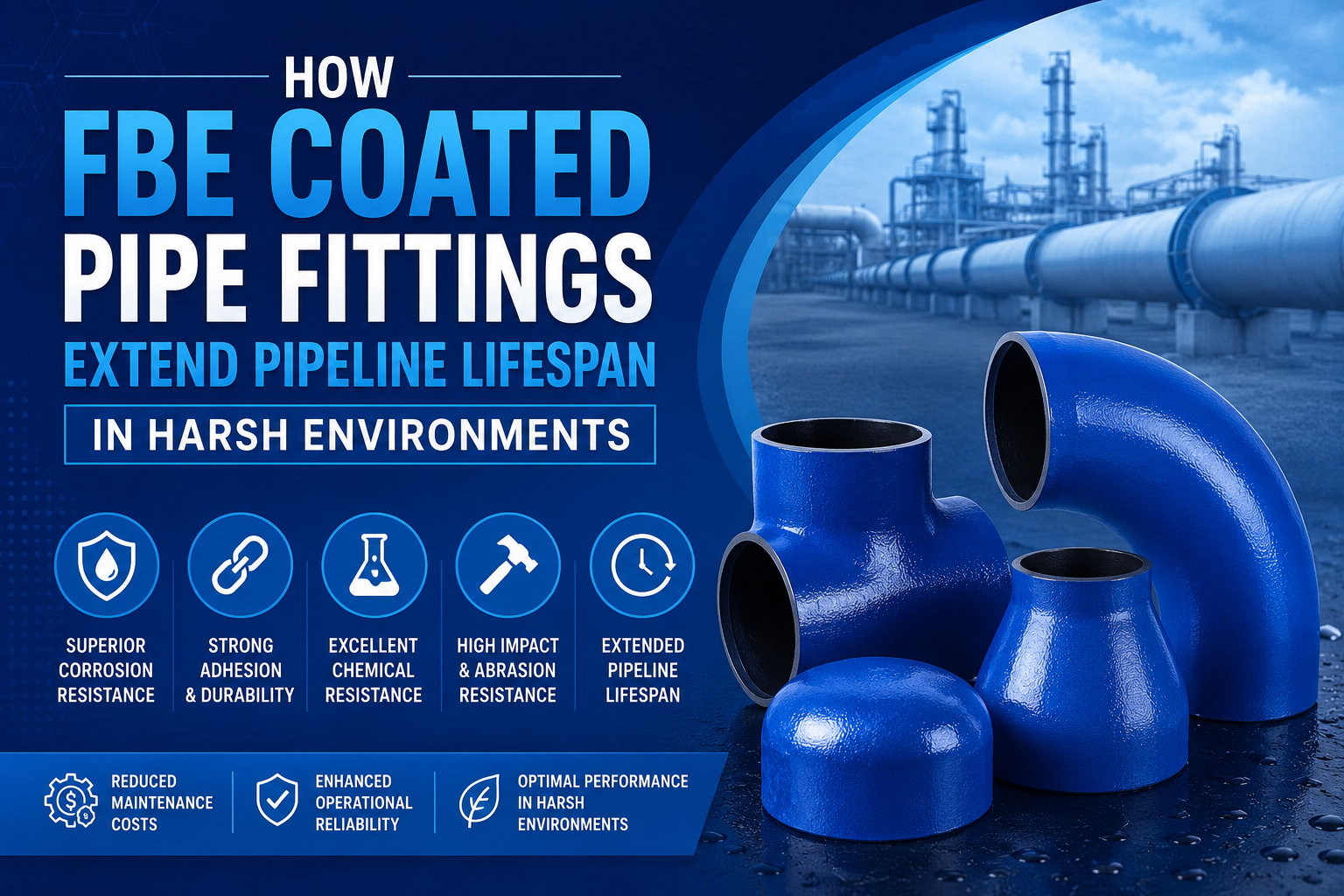 FBE Coated Pipe Fittings Extend Pipeline Lifespan in Harsh Environments
