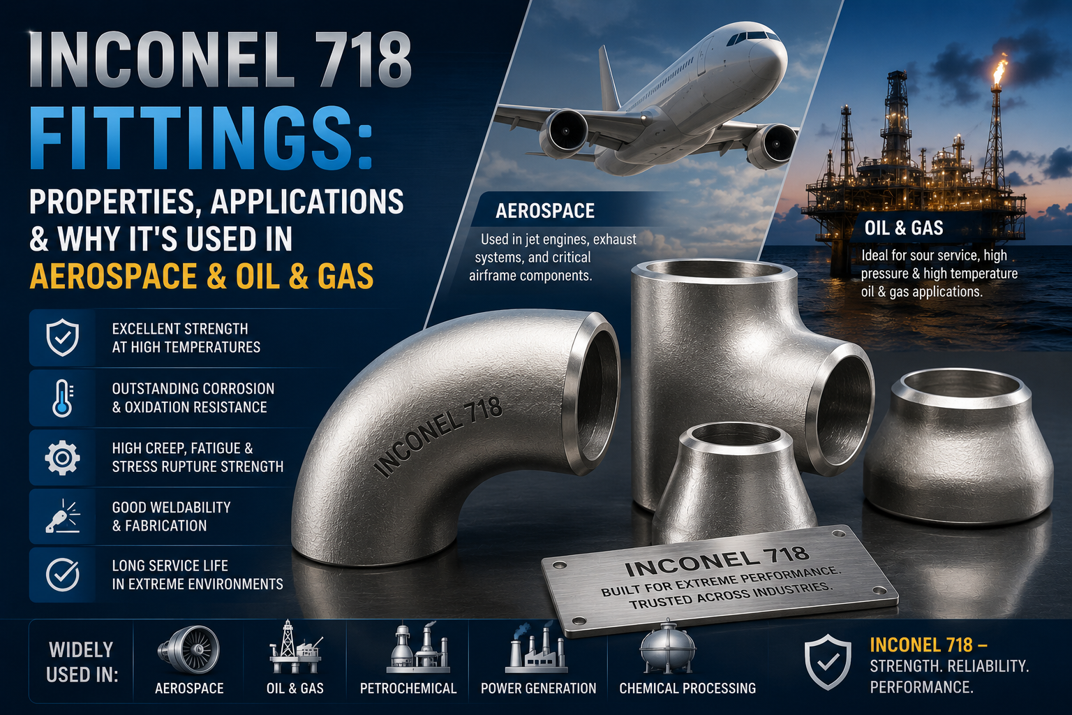 Inconel 718 Fittings: Properties, Applications & Why It's Used in Aerospace & Oil & Gas