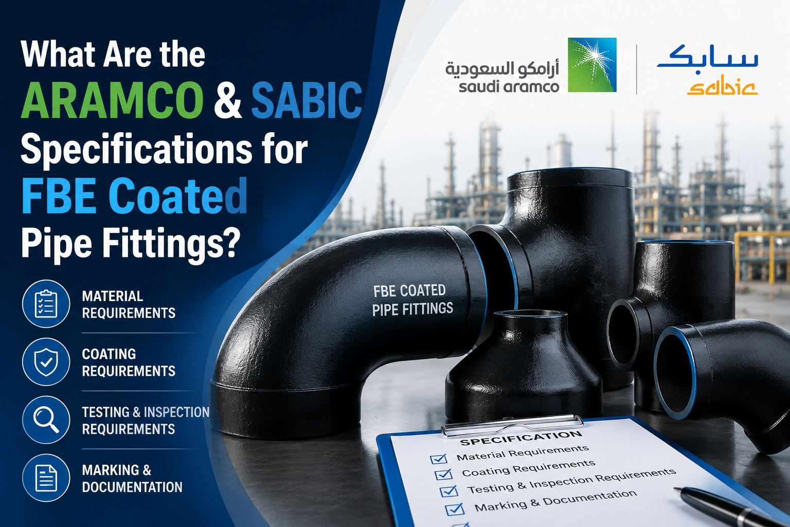 What Are the ARAMCO & SABIC Specifications for FBE Coated Pipe Fittings?