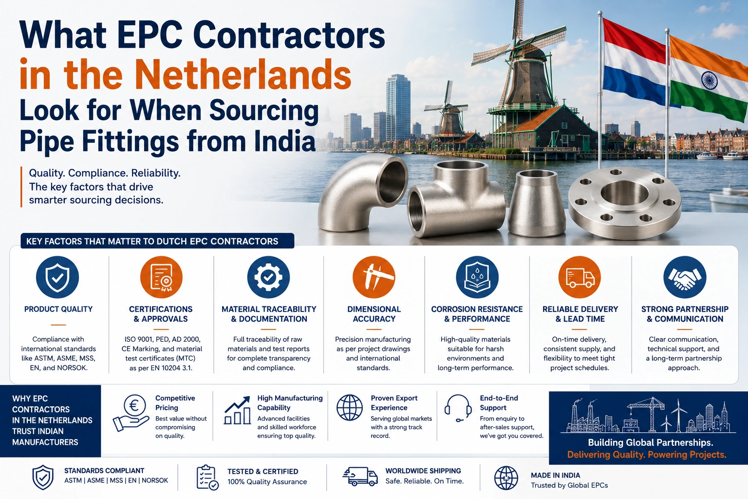 What EPC Contractors in the Netherlands Look for When Sourcing Pipe Fittings from India