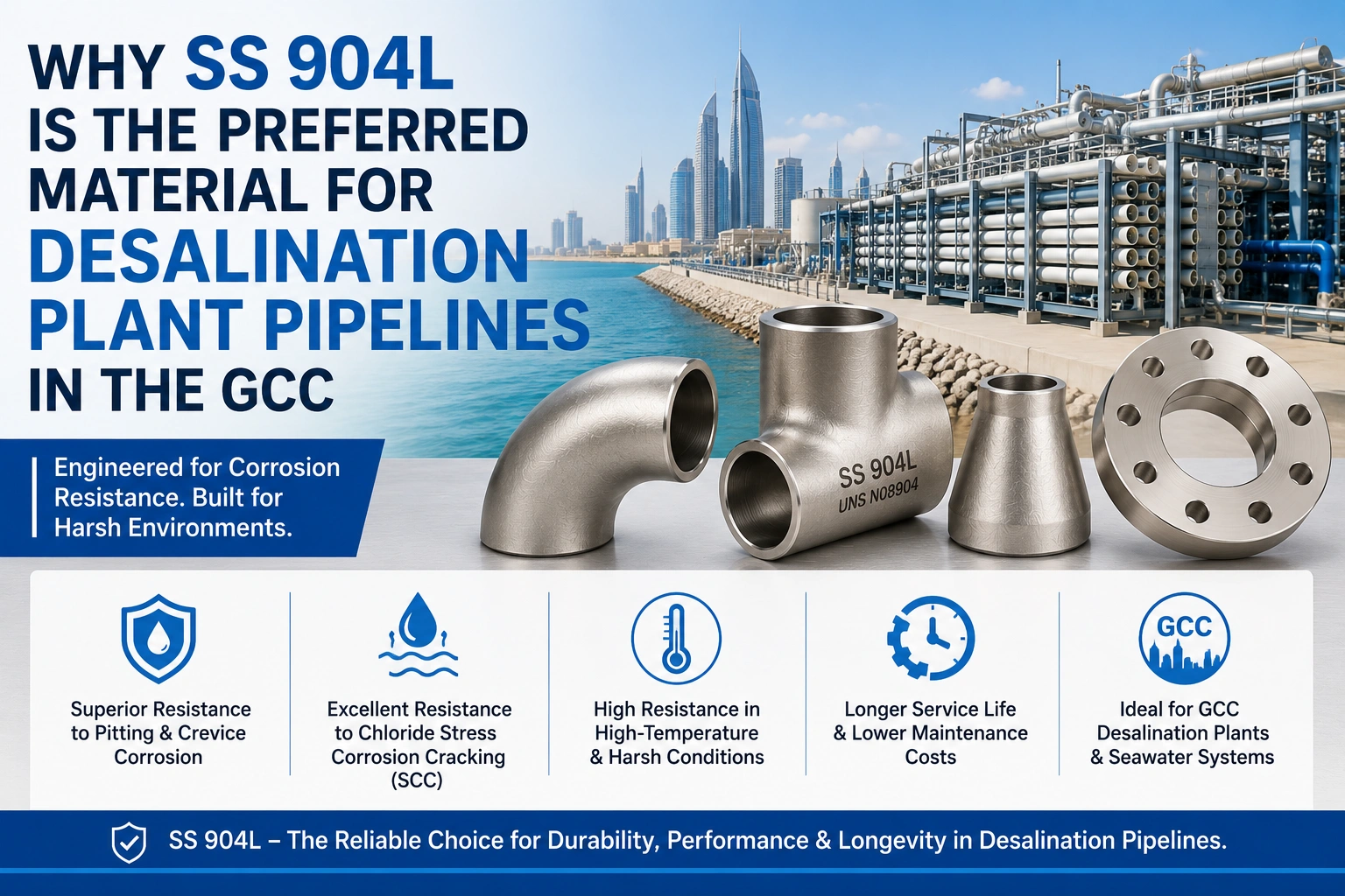 Why SS 904L Is the Preferred Material for Desalination Plant Pipelines in the GCC