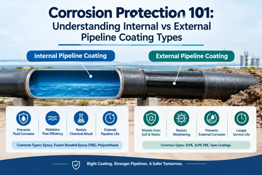 Corrosion Protection 101: Understanding Internal vs External Pipeline Coating Types