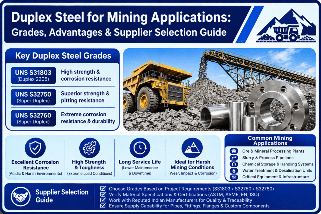 Duplex Steel for Mining Applications: Grades, Advantages & Supplier Selection Guide