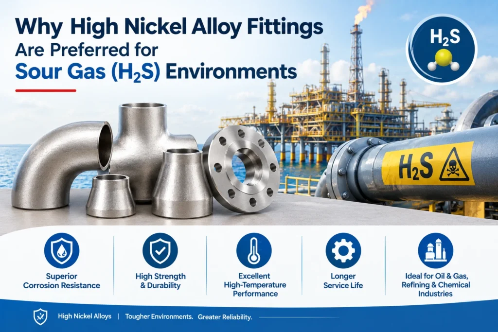 Why High Nickel Alloy Fittings Are Preferred for Sour Gas (H₂S) Environments