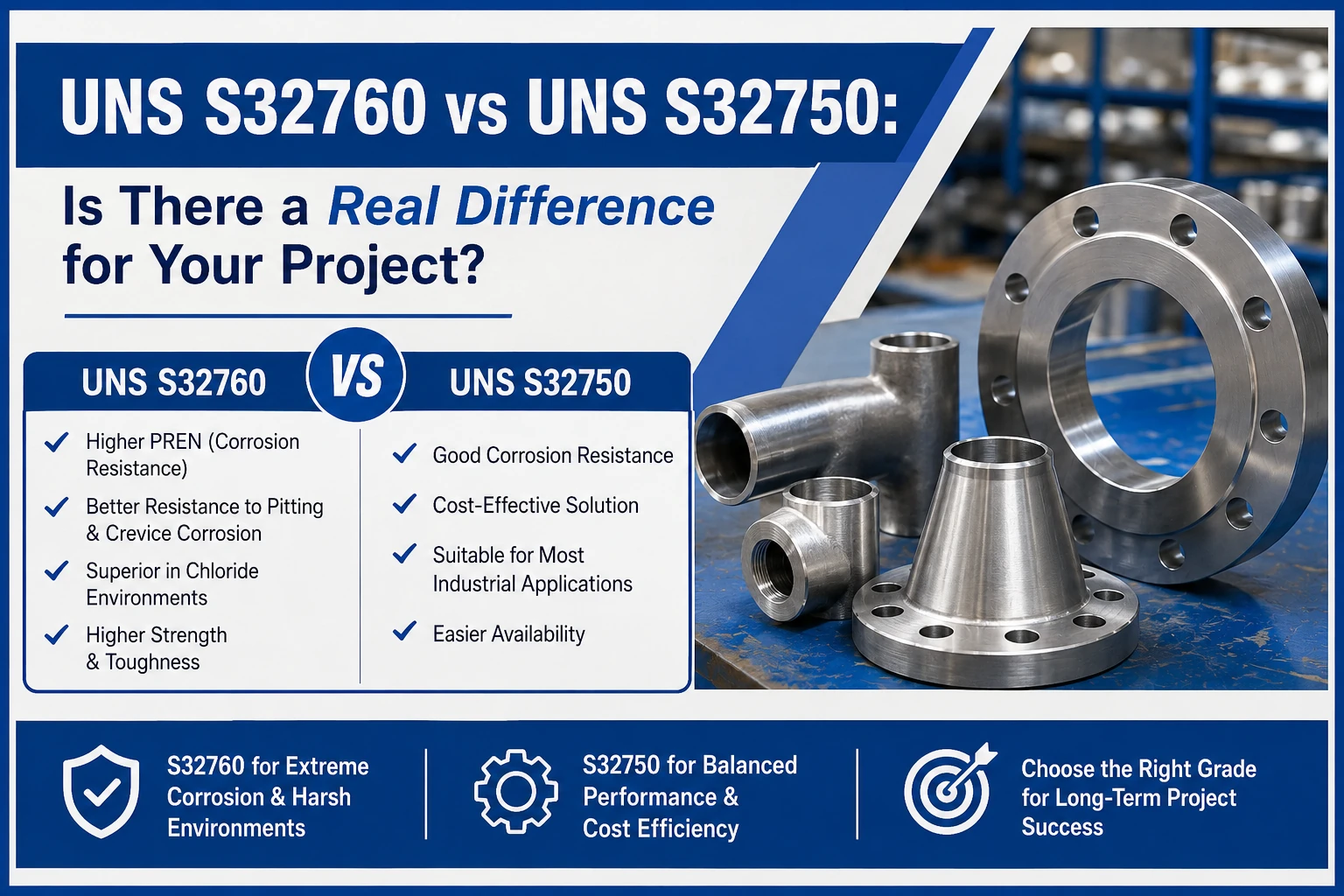 UNS S32760 vs UNS S32750: Is There a Real Difference for Your Project?